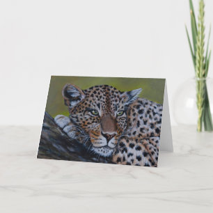 Agradecimiento Tarjeta de felicitación Leopard Blank