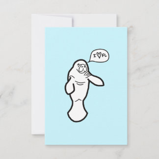 Agradecimiento Tarjeta de felicitación Manatee de I Heart Florida