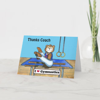 Agradecimiento Tarjeta de felicitación masculina del gimnasta