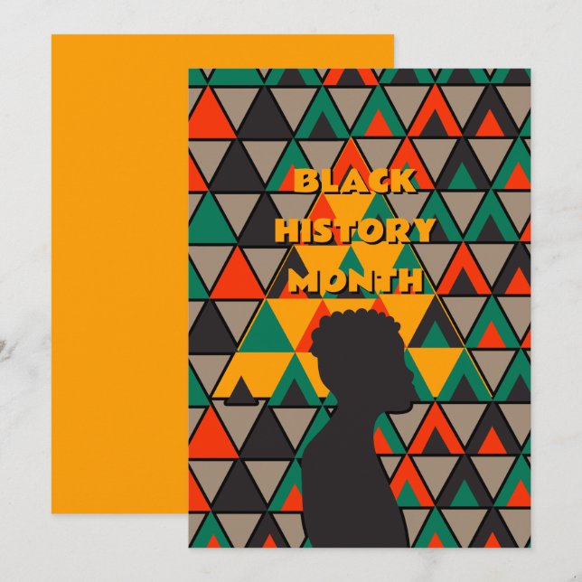 Agradecimiento Tarjeta de felicitación Mes de Historia Negra (Anverso / Reverso)