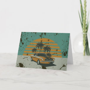 Agradecimiento Tarjeta de felicitación Mustang de diseño retro