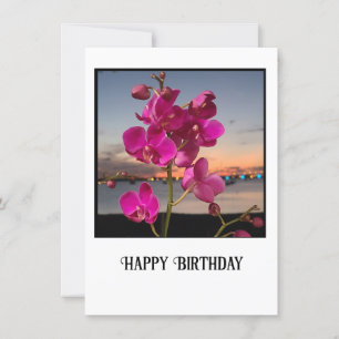 Agradecimiento Tarjeta de felicitación Orquid Birthday