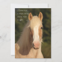 Tarjeta de felicitación para caballo Palomino Gyps