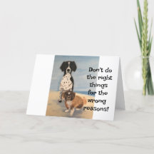 Tarjeta de felicitación para corregir el comportam