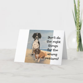 Agradecimiento Tarjeta de felicitación para corregir el comportam