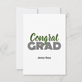 Agradecimiento tarjeta de felicitación para la graduación