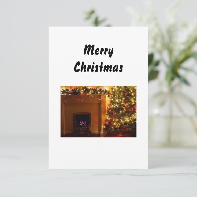 Agradecimiento Tarjeta de felicitación para navidades (Anverso de pie)