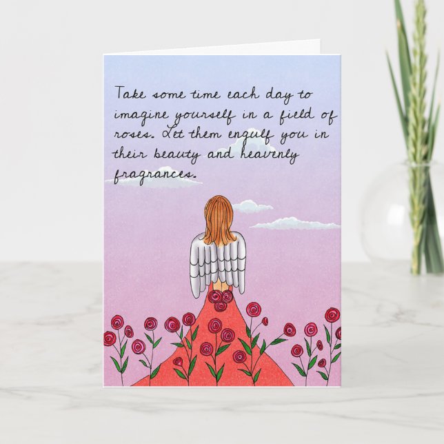 Agradecimiento Tarjeta de felicitación para Rosas celestiales (Anverso)