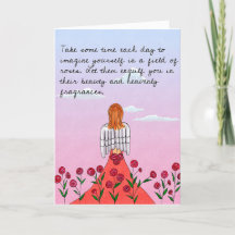 Tarjeta de felicitación para Rosas celestiales