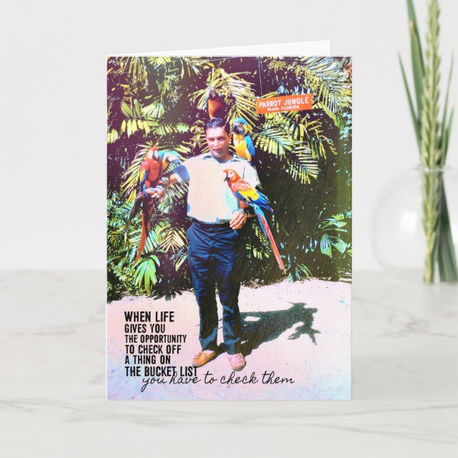 Agradecimiento Tarjeta de felicitación PARROT JUNGLE (Anverso)