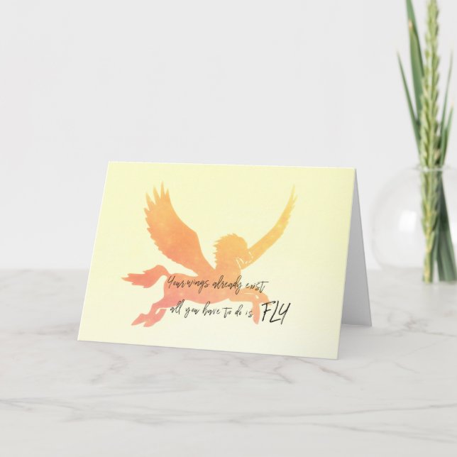 Agradecimiento Tarjeta de felicitación PEGASUS FLIGHT (Anverso)