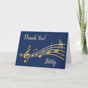 Agradecimiento Tarjeta de felicitación personalizada azul, Gracia