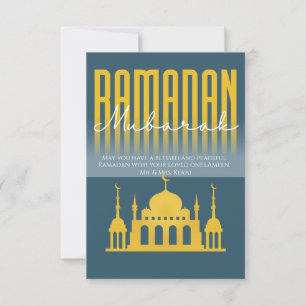 Agradecimiento Tarjeta de felicitación personalizada de Ramadan M