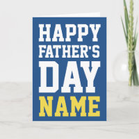 Tarjeta de felicitación personalizada del día del 