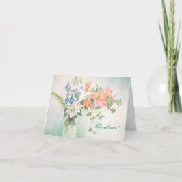 Agradecimiento Tarjeta de felicitación personalizada Flower Bouqu