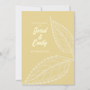 Agradecimiento Tarjeta de felicitación plana de boda de oro suave