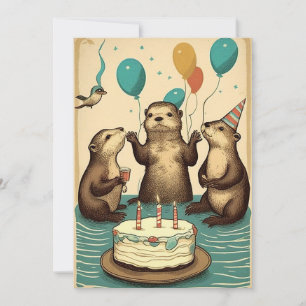 Agradecimiento Tarjeta de felicitación plana de la fiesta de cump