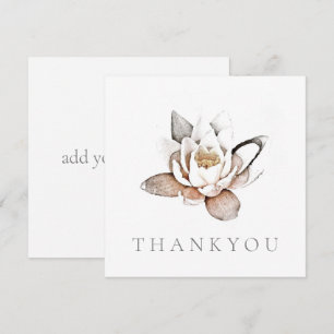 Agradecimiento Tarjeta de felicitación plana: GRACIAS: LOTUS BLAN