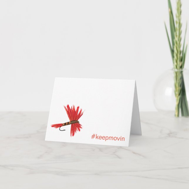 Agradecimiento Tarjeta de felicitación plegada Lucy Keepmovin Hor (Anverso)