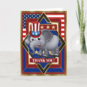 Agradecimiento Tarjeta de felicitación política republicana