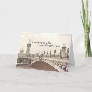 Agradecimiento Tarjeta de felicitación PONT ALEXANDRE III BRIDGE