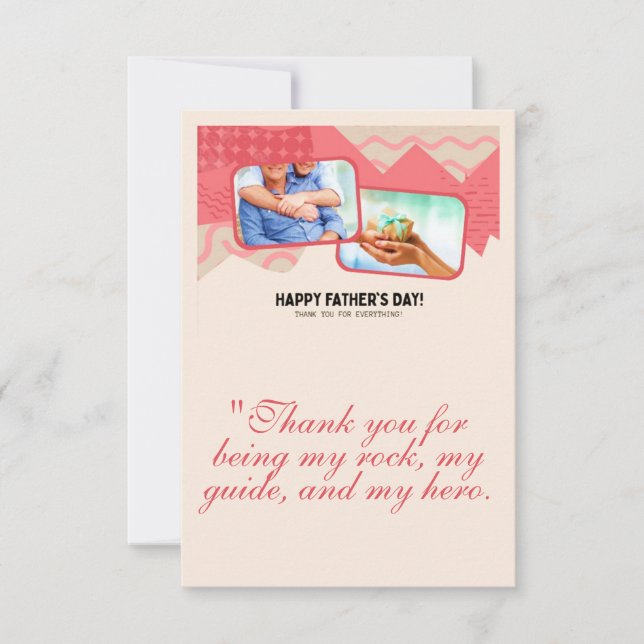 Agradecimiento Tarjeta de felicitación por el Día del Padre (Anverso)