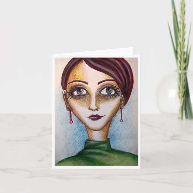Agradecimiento Tarjeta de felicitación "Portrait" (Anverso)