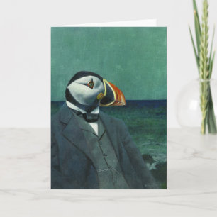 Agradecimiento Tarjeta de felicitación Puffin Gentleman