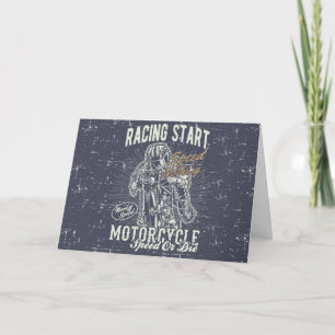Agradecimiento Tarjeta de felicitación Retro Motorcycle Design