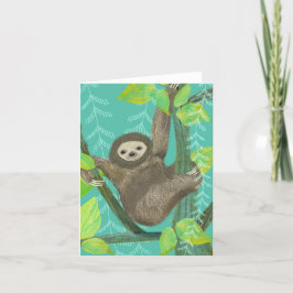 Agradecimiento Tarjeta de felicitación Sloth BLANK