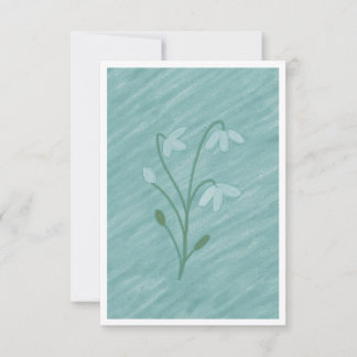 Agradecimiento Tarjeta de felicitación Snow Drop (Enero)