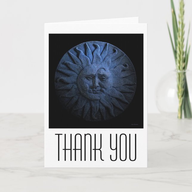 Agradecimiento Tarjeta de felicitación Sun and Moon (Anverso)