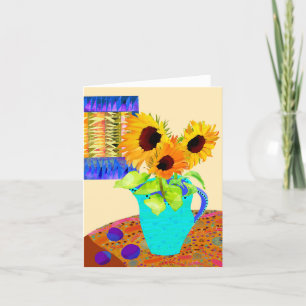 Agradecimiento Tarjeta de felicitación Sunflower BLANK