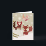 Agradecimiento Tarjeta de felicitación Winter Fox BLANK<br><div class="desc">Esta tarjeta en blanco,  adecuada para todas las ocasiones,  es de una obra de arte original. Adecuado para encuadernación.</div>