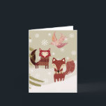 Agradecimiento Tarjeta de felicitación Winter Fox BLANK<br><div class="desc">Esta tarjeta en blanco,  adecuada para todas las ocasiones,  es de una obra de arte original. Adecuado para encuadernación.</div>