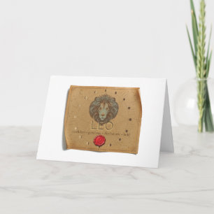 Agradecimiento Tarjeta de felicitación Zodiac - Leo