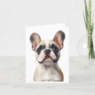 Agradecimiento Tarjeta de felicitaciones al Bulldog francés blanc
