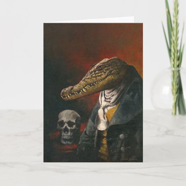 Agradecimiento Tarjeta de felicitaciones al Sr. Crocodile (Anverso)