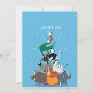 Agradecimiento Tarjeta de felicitaciones de Año Nuevo Feliz