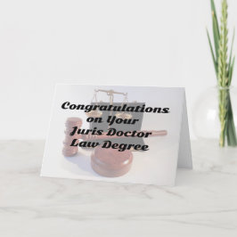 Agradecimiento Tarjeta de felicitaciones de grado de derecho Médi