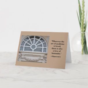 Agradecimiento Tarjeta de felicitaciones de grado médico de Hippo