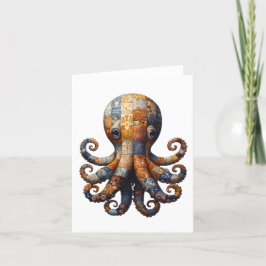 Agradecimiento Tarjeta de felicitaciones Octopus de Patchwork