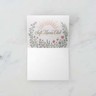 Agradecimiento Tarjeta de Felitación Floral del Club Soft Mama