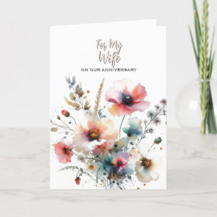 Agradecimiento Tarjeta de Feliz Aniversario para mi Esposa