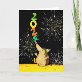 Agradecimiento Tarjeta de Feliz Año Nuevo 2024