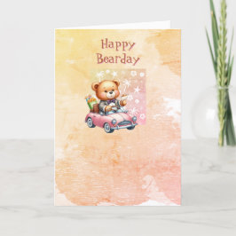 Agradecimiento Tarjeta de Feliz Cumpleaños de Osito de Peluche