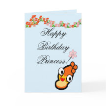 Tarjeta de Feliz Cumpleaños Princesa Cara Linda