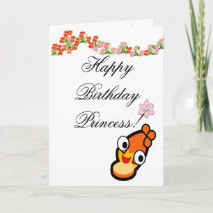 Agradecimiento Tarjeta de Feliz Cumpleaños Princesa Cara Linda