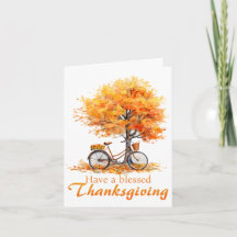 Tarjeta de Feliz Día de Acción de Gracias Bendito