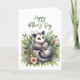 Agradecimiento Tarjeta de Feliz Día de la Madre de Zarigüeya